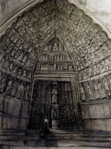 graphite/charcoal/acrylic