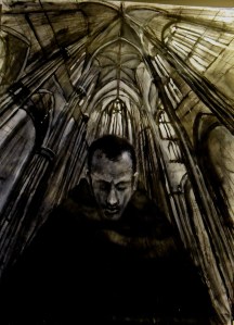 graphite/charcoal/ink/acrylic