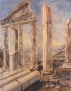 Hand made watercolor and graphite.